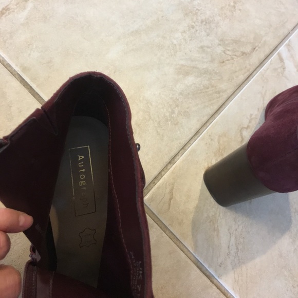 Autograph Suede Wine Booties - Picture 4 of 5